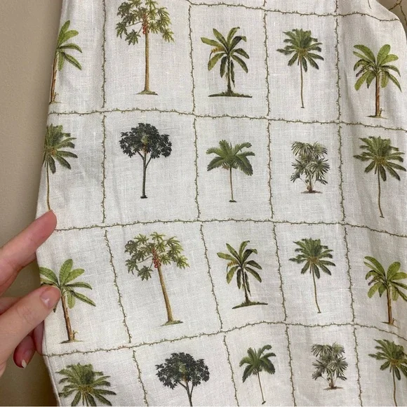 Agua Bendita Herbarium Linen Palm Print Pants - Picture 6 of 12